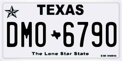 TX license plate DMO6790