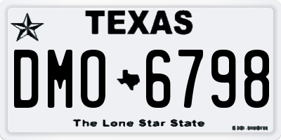 TX license plate DMO6798