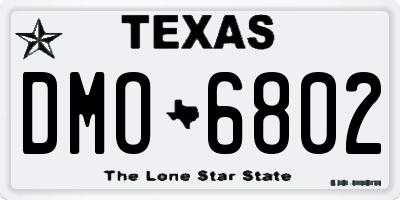 TX license plate DMO6802