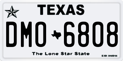 TX license plate DMO6808