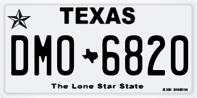 TX license plate DMO6820