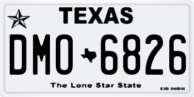 TX license plate DMO6826