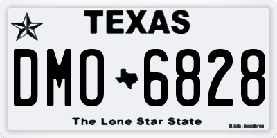 TX license plate DMO6828