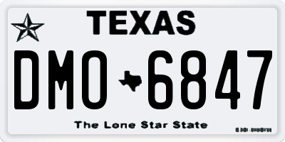 TX license plate DMO6847