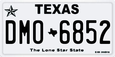 TX license plate DMO6852
