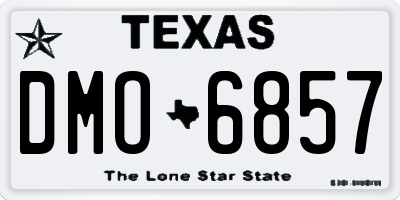 TX license plate DMO6857