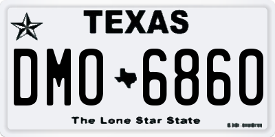 TX license plate DMO6860