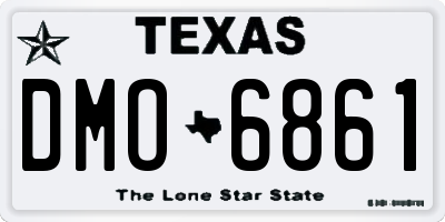 TX license plate DMO6861