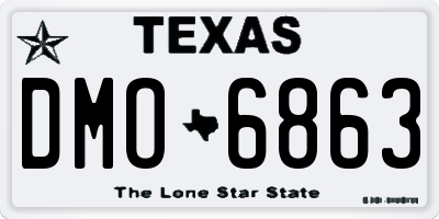 TX license plate DMO6863