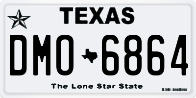 TX license plate DMO6864