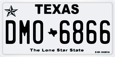 TX license plate DMO6866