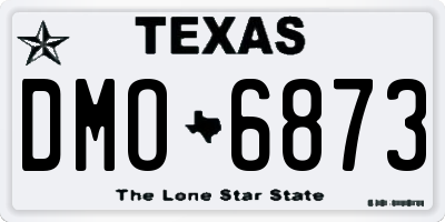 TX license plate DMO6873