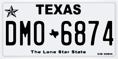 TX license plate DMO6874