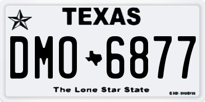 TX license plate DMO6877