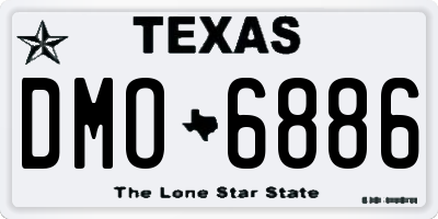 TX license plate DMO6886