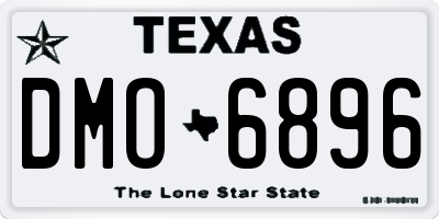 TX license plate DMO6896