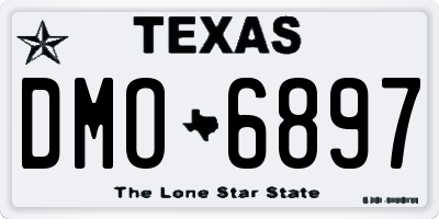 TX license plate DMO6897