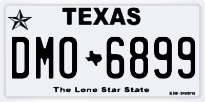 TX license plate DMO6899
