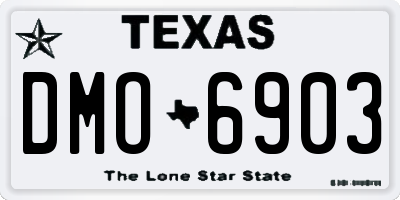TX license plate DMO6903