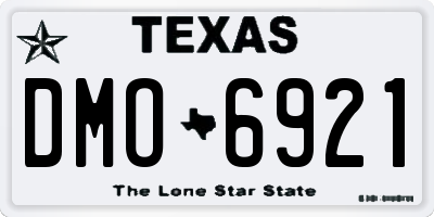 TX license plate DMO6921