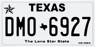 TX license plate DMO6927
