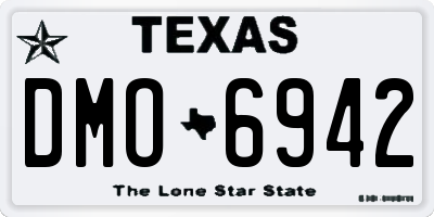 TX license plate DMO6942