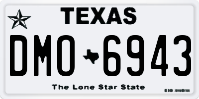 TX license plate DMO6943