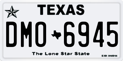 TX license plate DMO6945