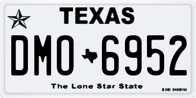 TX license plate DMO6952