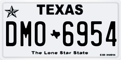 TX license plate DMO6954
