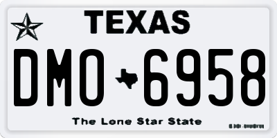 TX license plate DMO6958