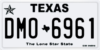 TX license plate DMO6961