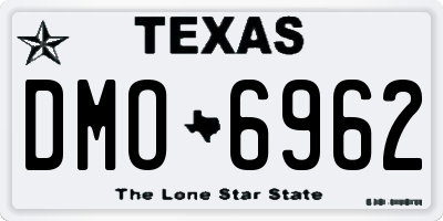 TX license plate DMO6962