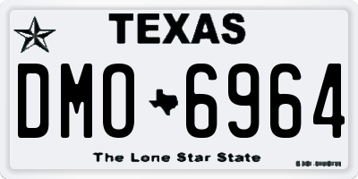 TX license plate DMO6964
