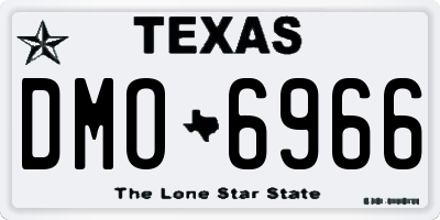 TX license plate DMO6966