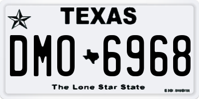 TX license plate DMO6968