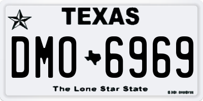 TX license plate DMO6969