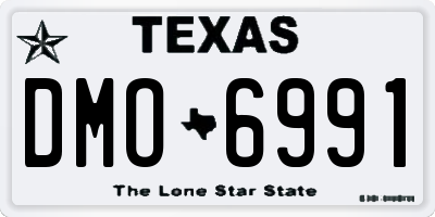TX license plate DMO6991
