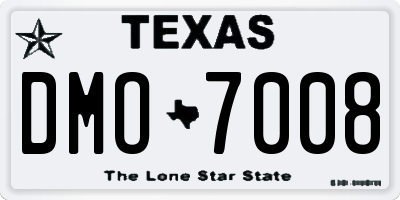 TX license plate DMO7008
