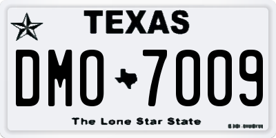 TX license plate DMO7009