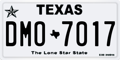 TX license plate DMO7017