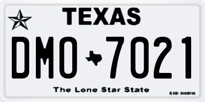TX license plate DMO7021