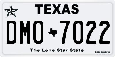TX license plate DMO7022