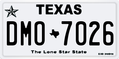 TX license plate DMO7026