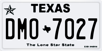 TX license plate DMO7027
