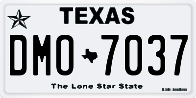 TX license plate DMO7037