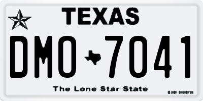 TX license plate DMO7041