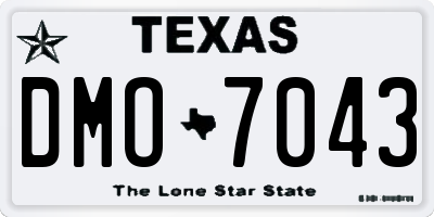 TX license plate DMO7043
