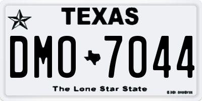 TX license plate DMO7044
