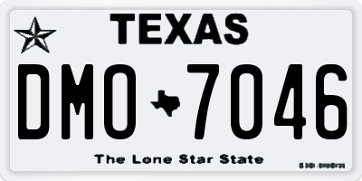 TX license plate DMO7046